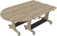 Rechte tafel tbv J-tafel L120 cm Grey craft oak Tangara Groothandel voor de Kinderopvang Kinderdagverblijfinrichting